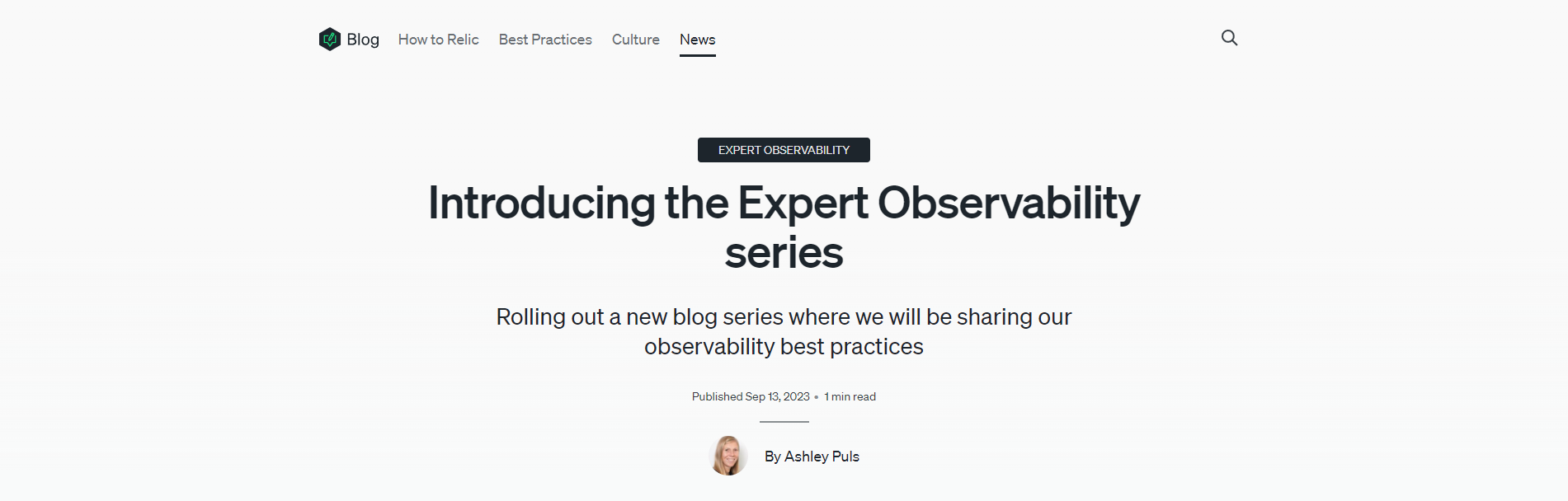 Cover image of New Relic article introducing expert observability series.