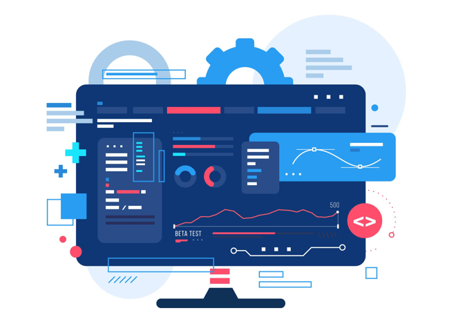 Abstract illustration of application observability.