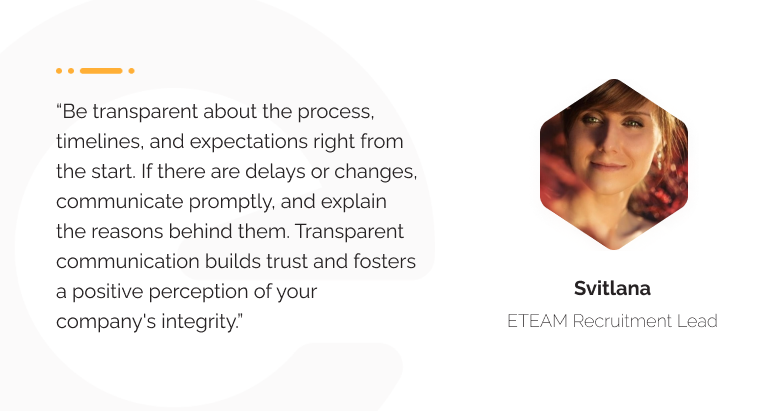 Quote from ETEAM`s Recruitment Lead.